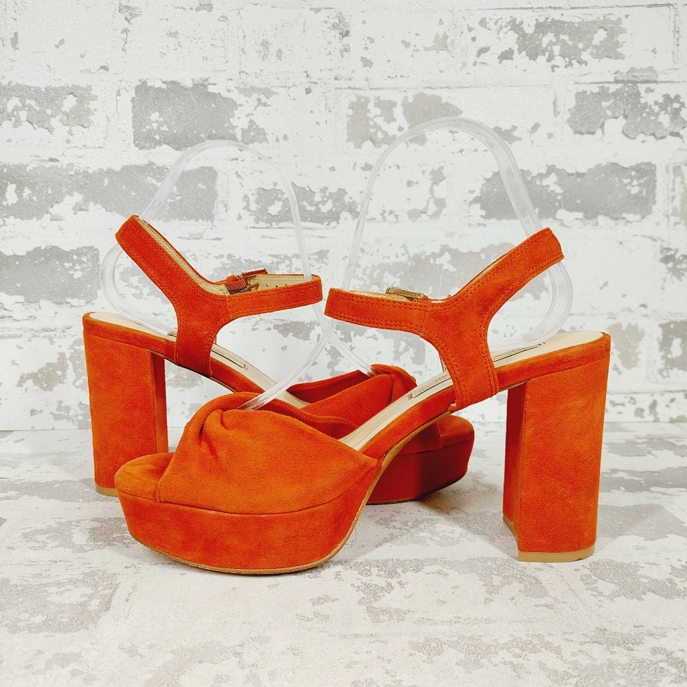 Chinese Laundry Always Platform Ankle Strap Red Heels Sandals W988 - Picture 4 of 13
